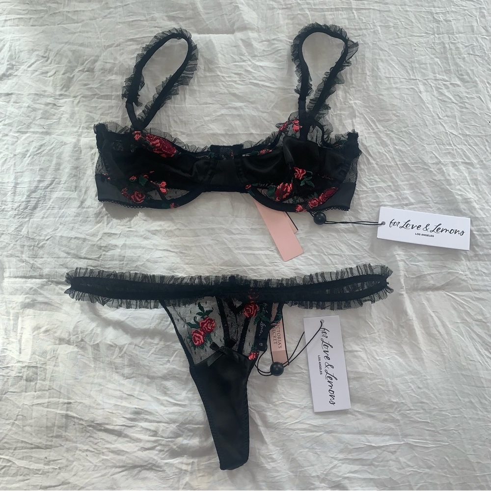 For Love and Lemons Rosebud 2 Piece Lingerie Set